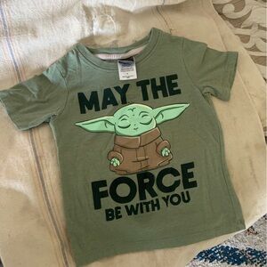 Star Wars Green Tee with Yoda Graphic